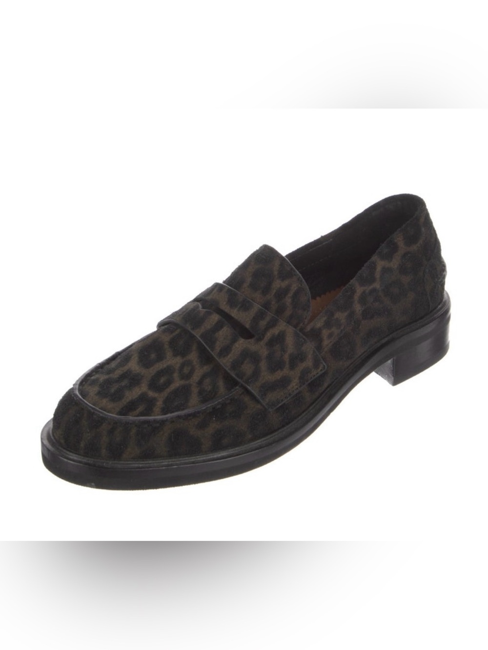 rag & bone New York Women's Leopard Suede Penny Loafers Size 8 or 8.5